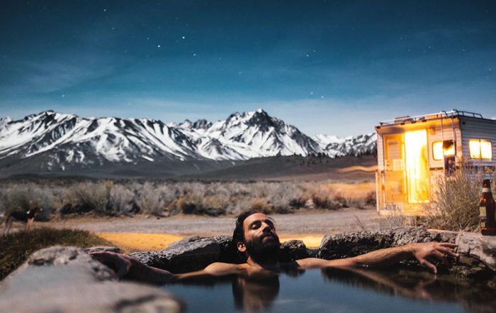 Man relaxing in hot tub as part of hot tub therapy