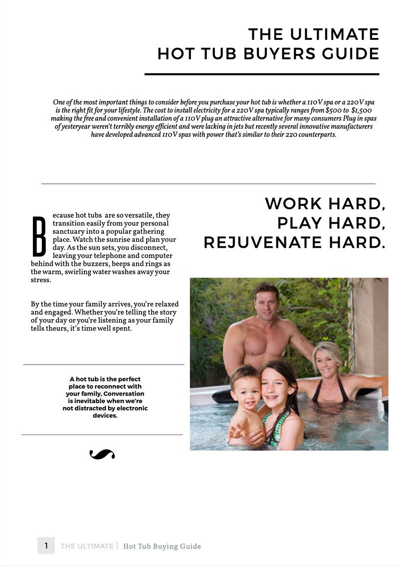Aqua Living Stores Hot Tub Buyers Guide