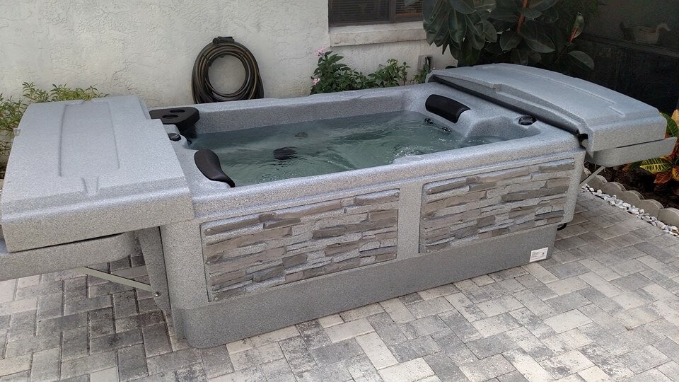 Control panel lets you operate the jets on your hot tub
